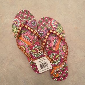 Size 8 Vera Bradley Pink Flip Flips NWT